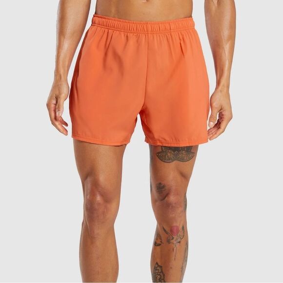 Gymshark ARRIVAL 5" SHORTS Size XS in Orange NWT in packaging - Picture 2 of 7